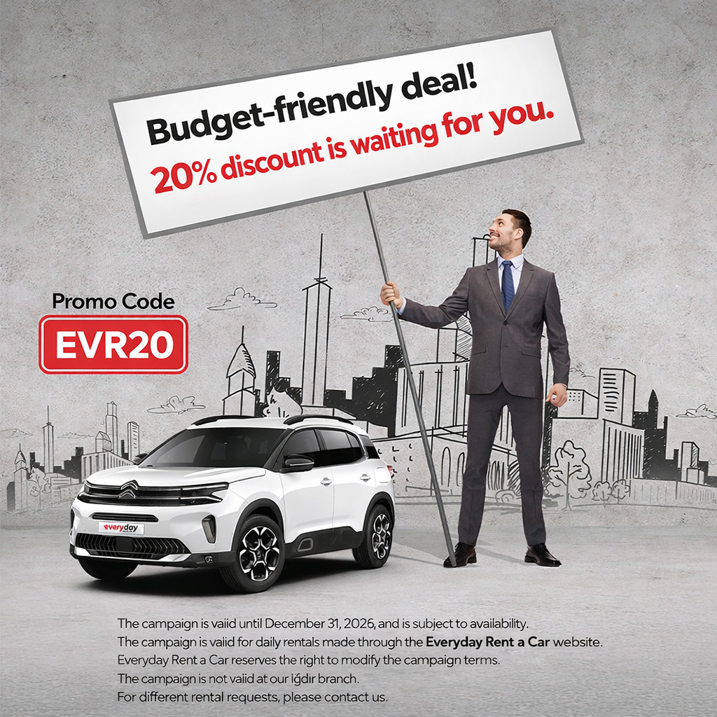 Enjoy 20% Off Your Car Rental with Everyday Rent A Car!