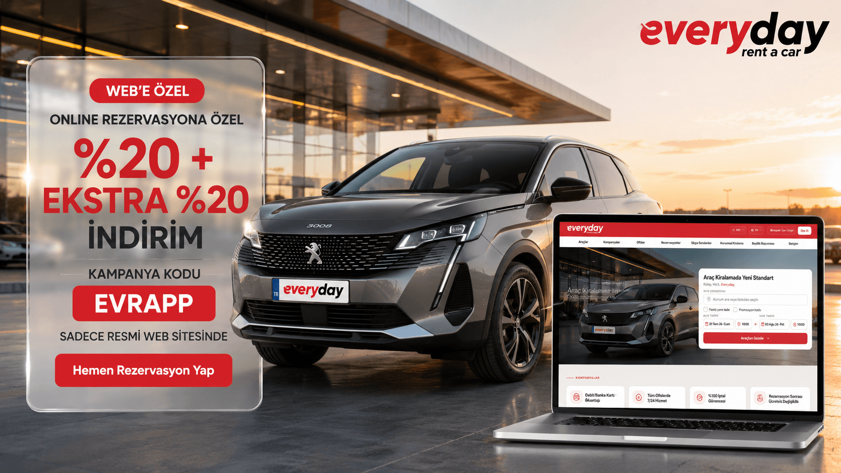 Online Rezervasyona Özel %20 + Ekstra %20 İndirim!